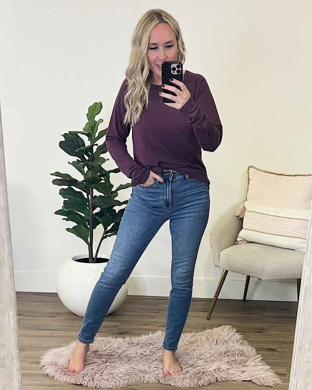 Judy Blue Let Me Tell You Thermal Skinny Jeans - Regular and Plus FINAL SALE