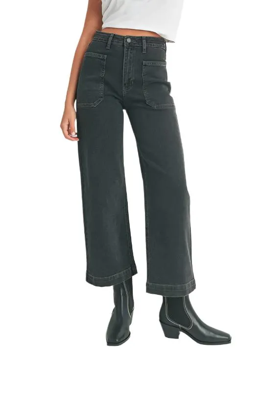 JUST JEANS USA DENIM UTILITY PANTS High Rise Wide Leg