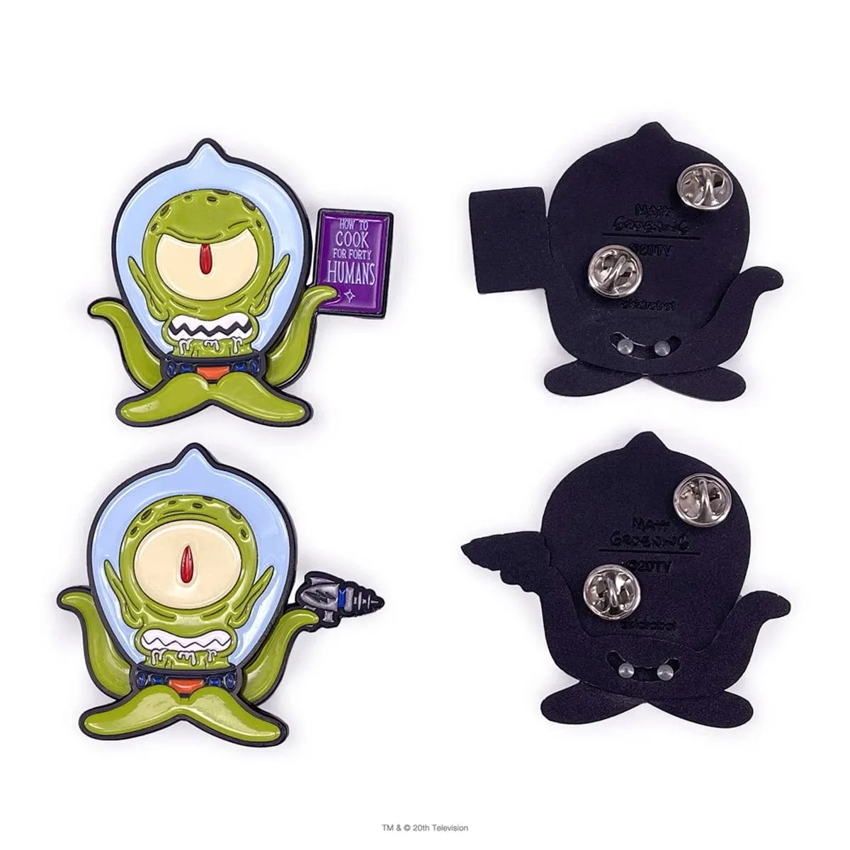 Kang & Kodos Treehouse of Horror Double Enamel Pin Set by Simpsons x Kidrobot