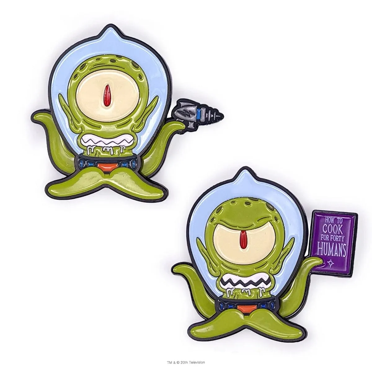 Kang & Kodos Treehouse of Horror Double Enamel Pin Set by Simpsons x Kidrobot