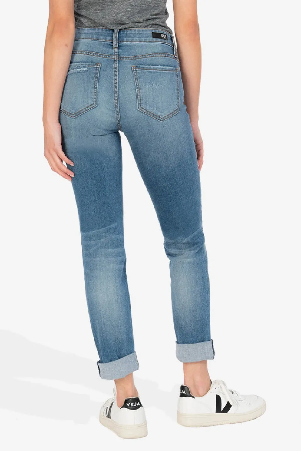 Kut From The Kloth Catherine Mid Rise Boyfriend Jeans (Voice Wash)