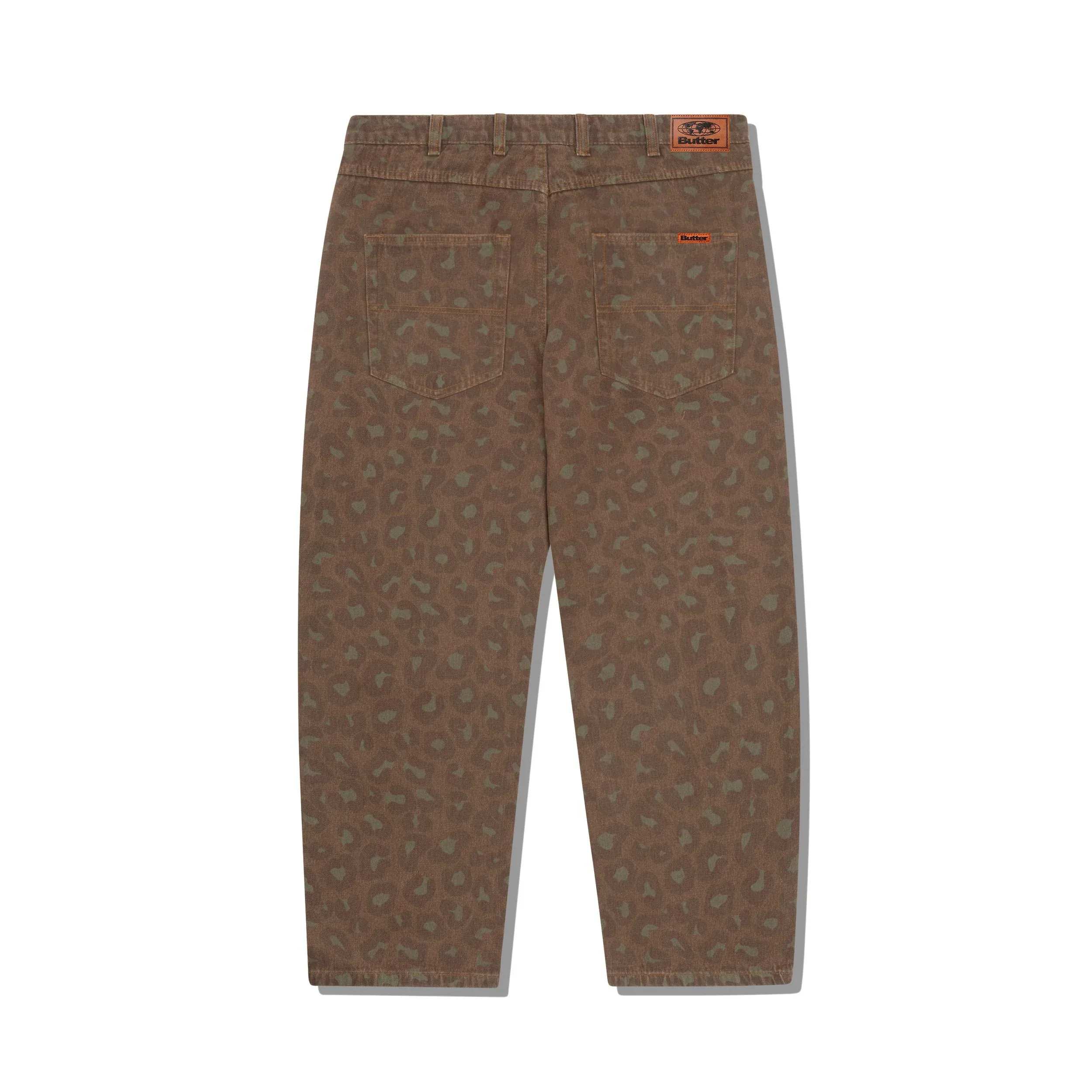 Leopard Denim Jeans, Rust