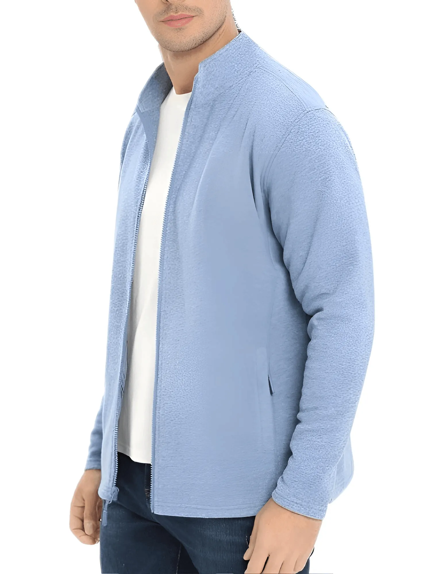 Lightweight Full Zip Fleece Jackets For Men - In 16 Colors!