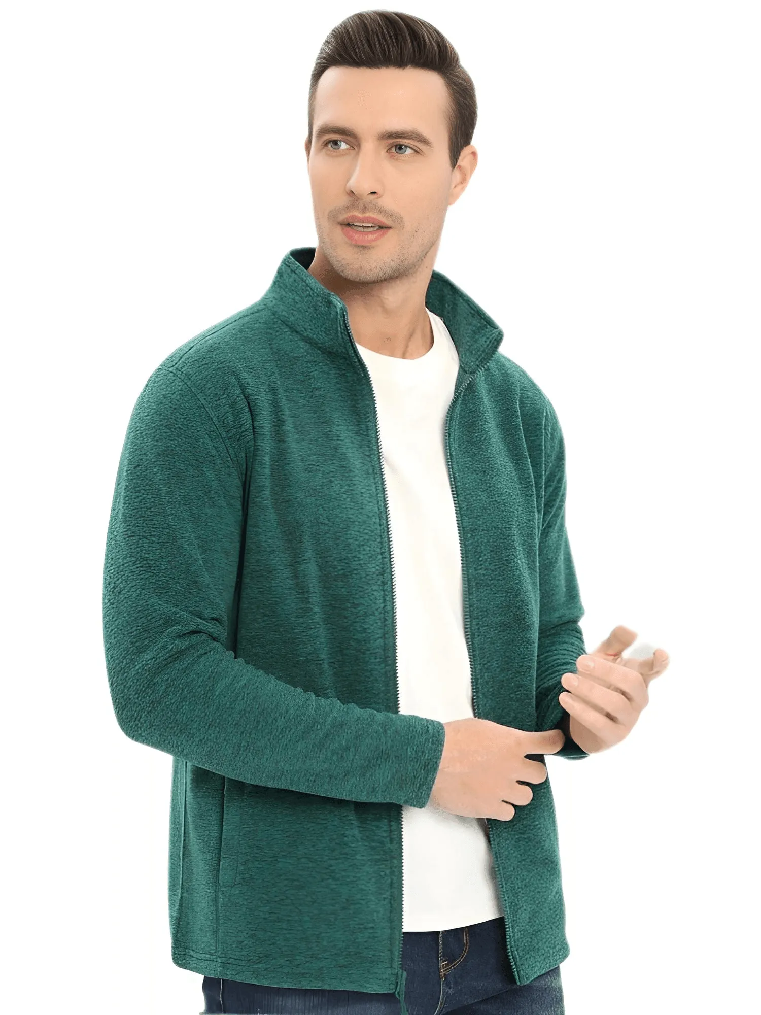 Lightweight Full Zip Fleece Jackets For Men - In 16 Colors!