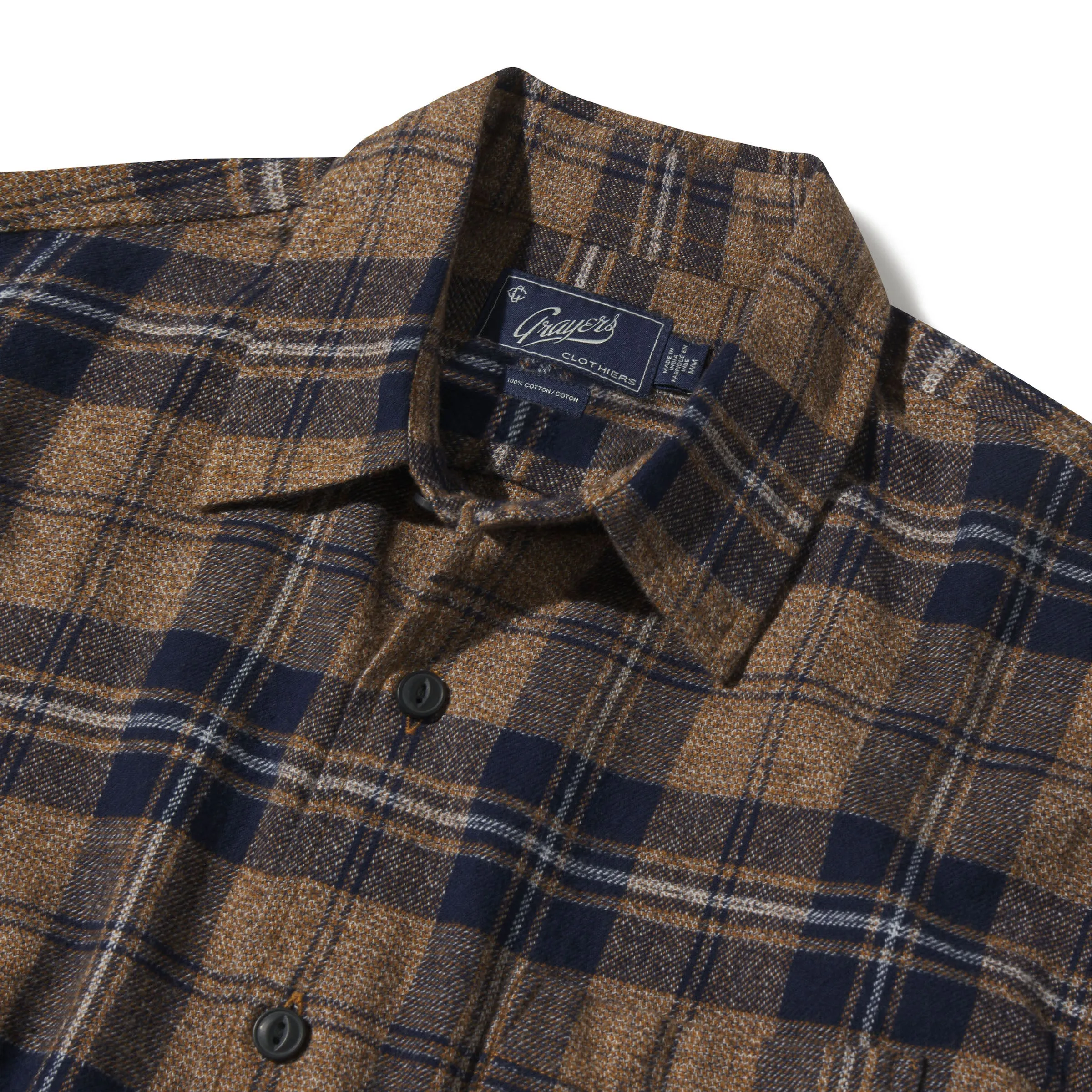 Lightweight Grindle Twill Shirt - Navy Dark Khaki