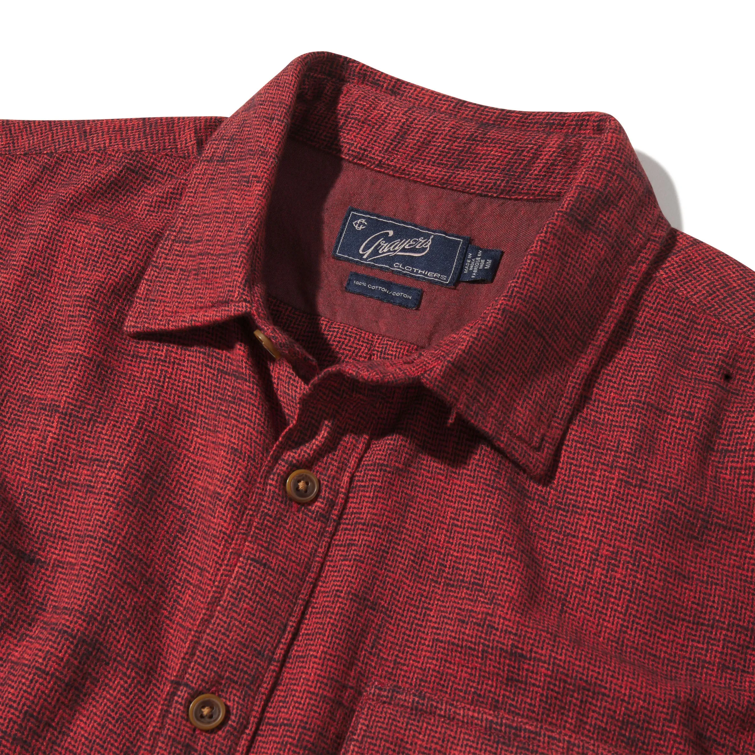 Linear Slub Twill Shirt - Ketchup