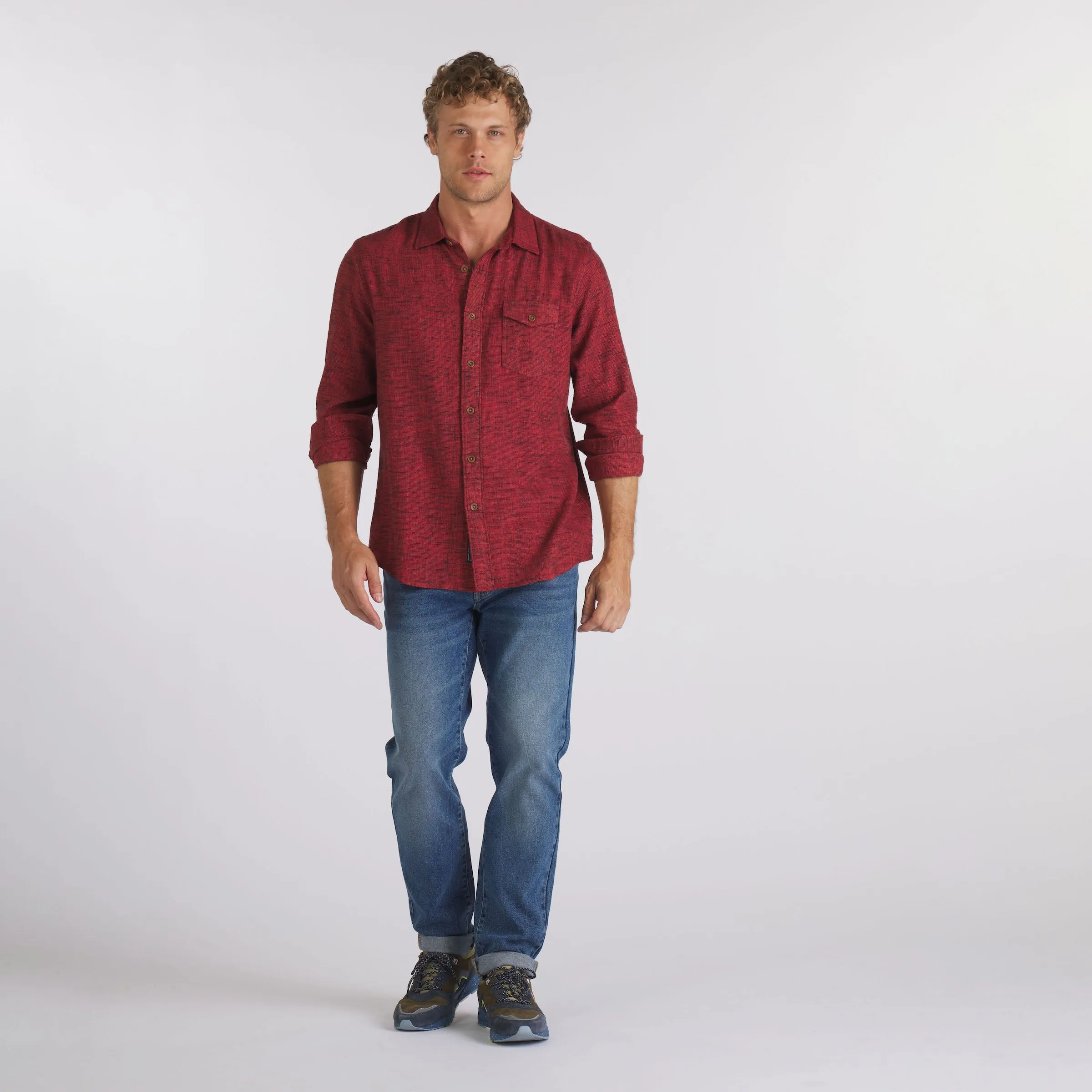 Linear Slub Twill Shirt - Ketchup