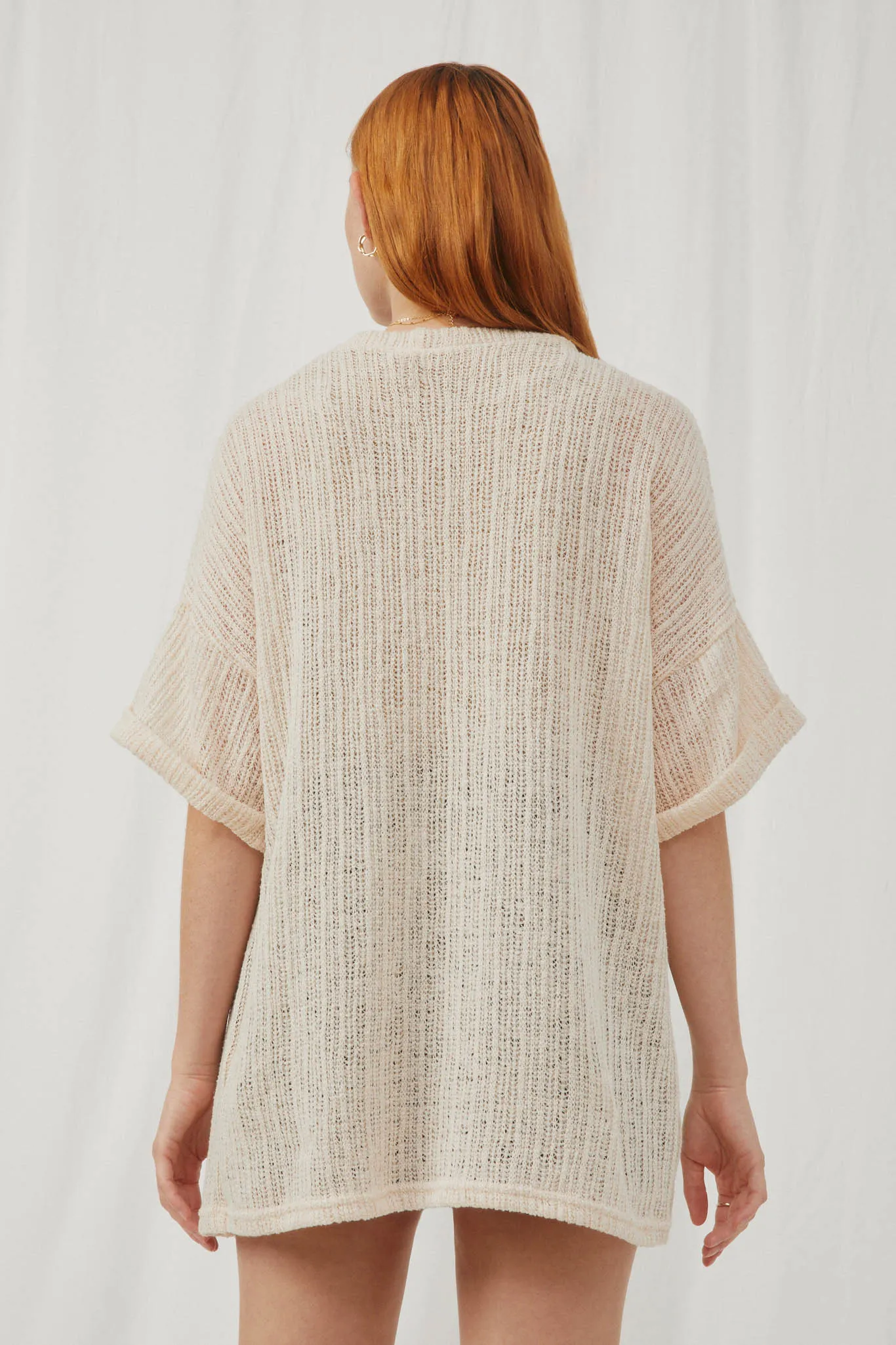 Loose Knit Ribbed Open Cardigan