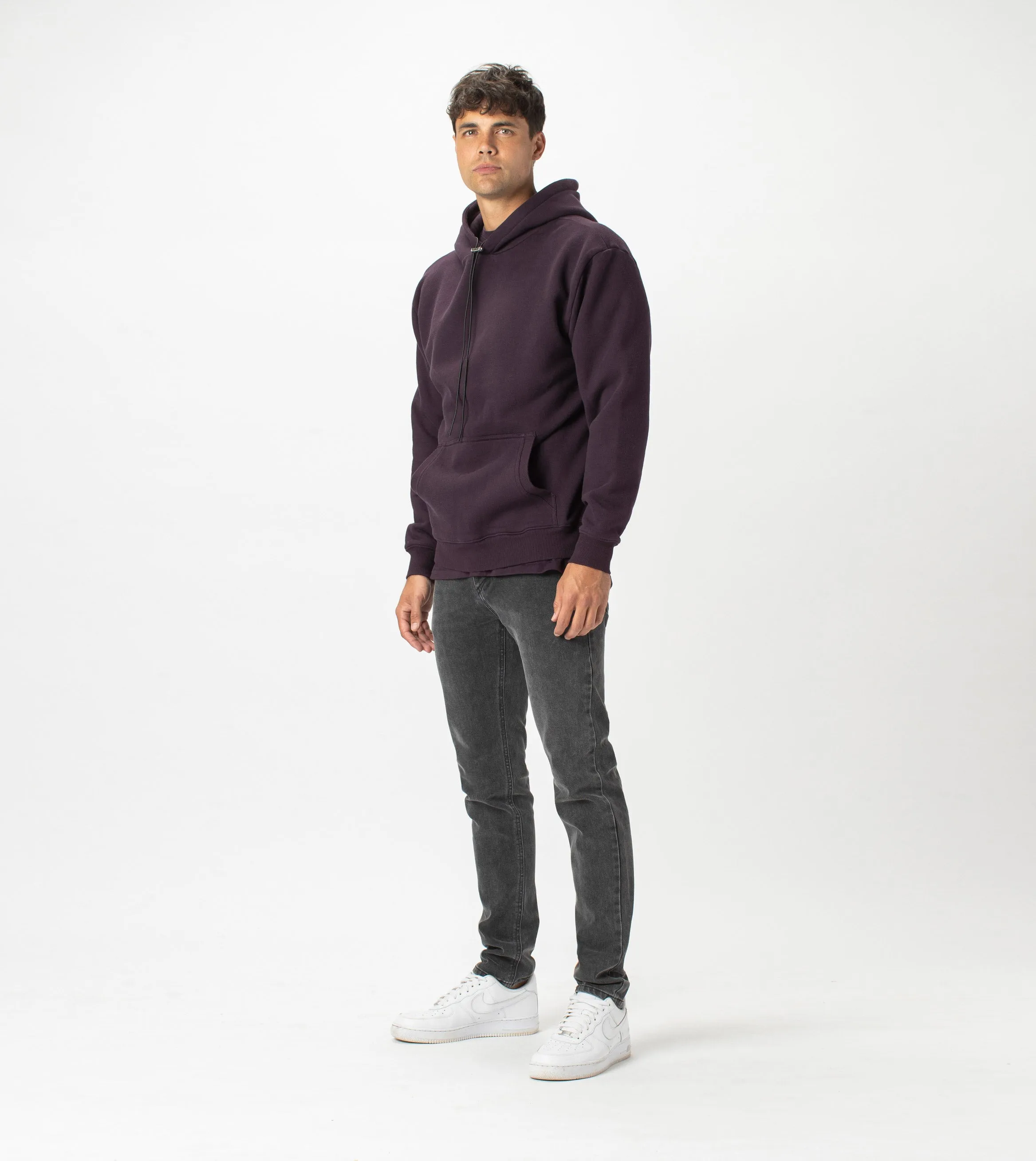 Lowgo Hood Sweat Dk Grape