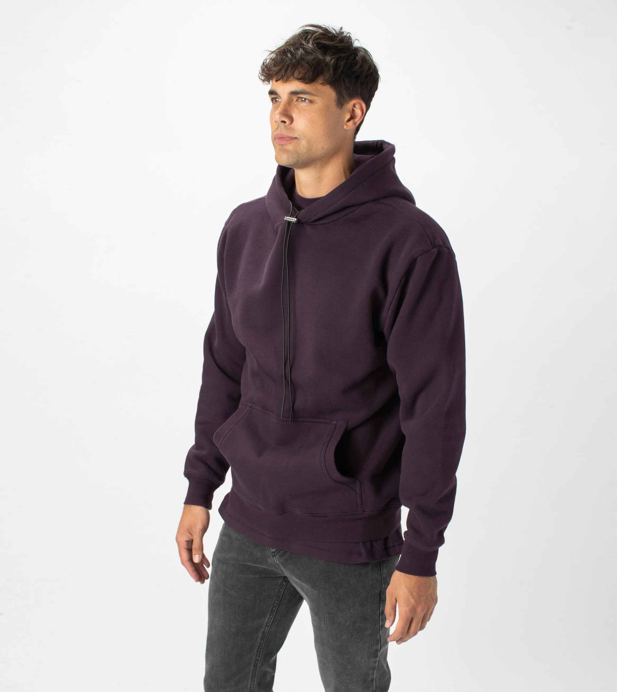 Lowgo Hood Sweat Dk Grape