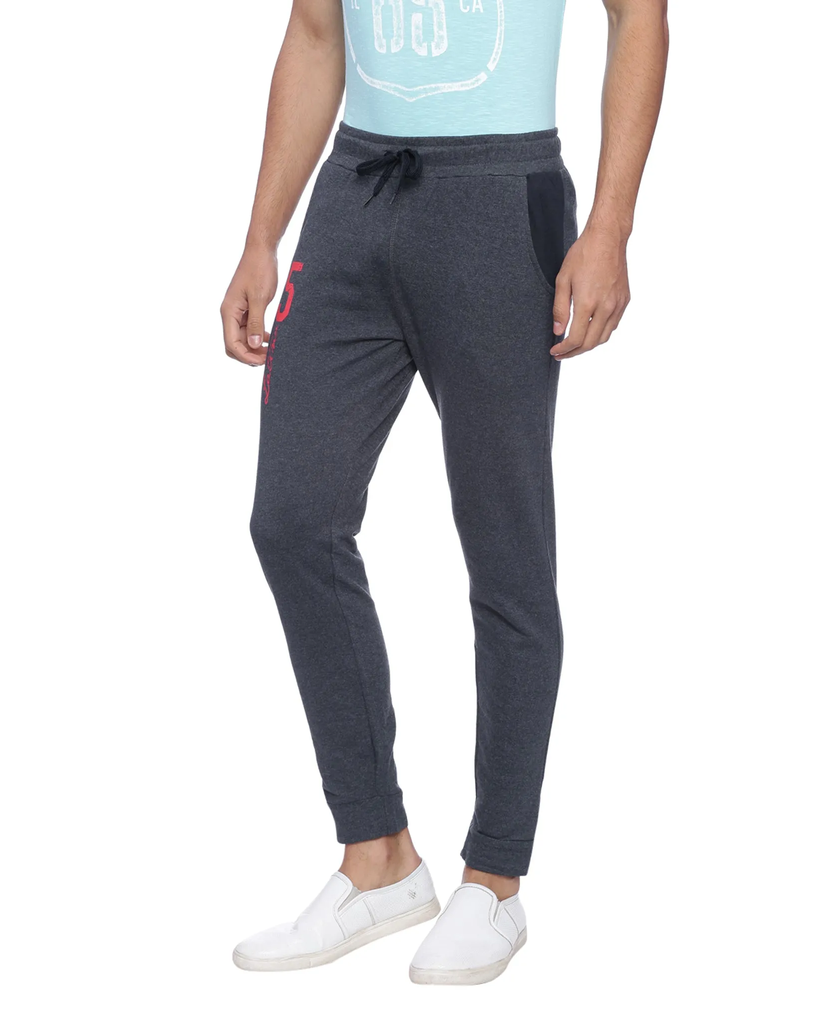 Masculino Latino Navy Blue Track Pants