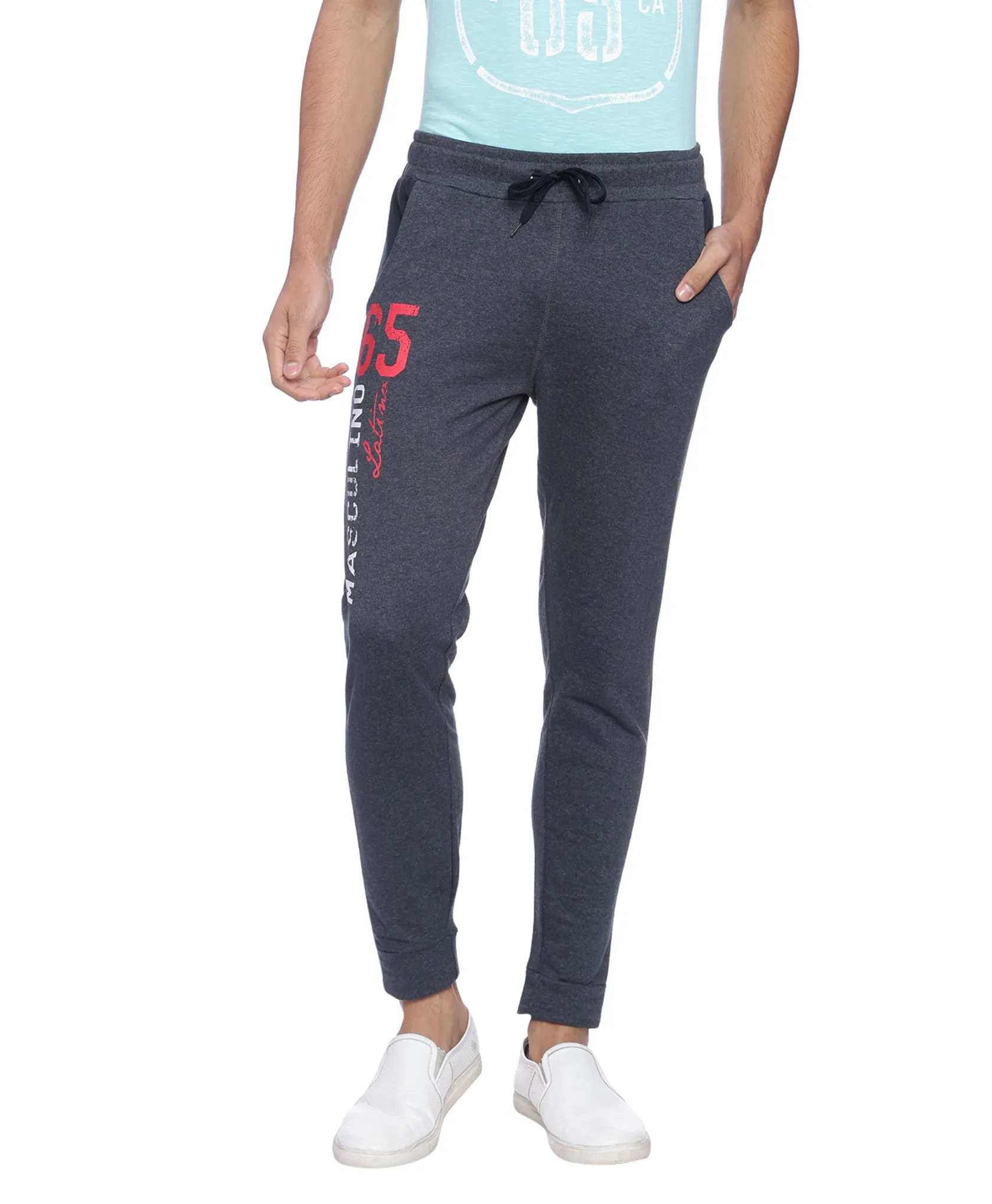 Masculino Latino Navy Blue Track Pants