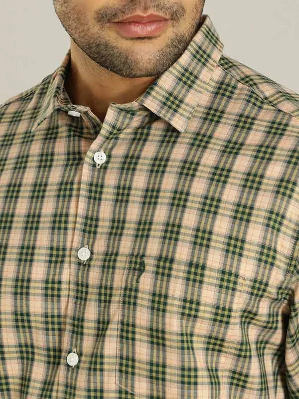 Men Checked Full Sleeve Cotton Blend Shirt