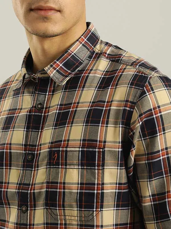 Men Checked Full Sleeve Cotton Blend Shirt