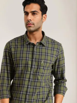 Men Checked Full Sleeve Cotton Shirt