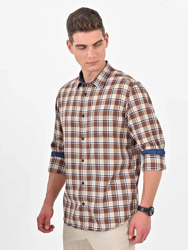 Men Checked Full Sleeve Cotton Shirt