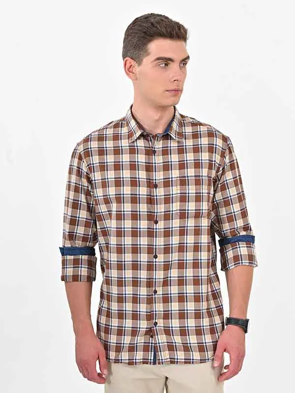 Men Checked Full Sleeve Cotton Shirt