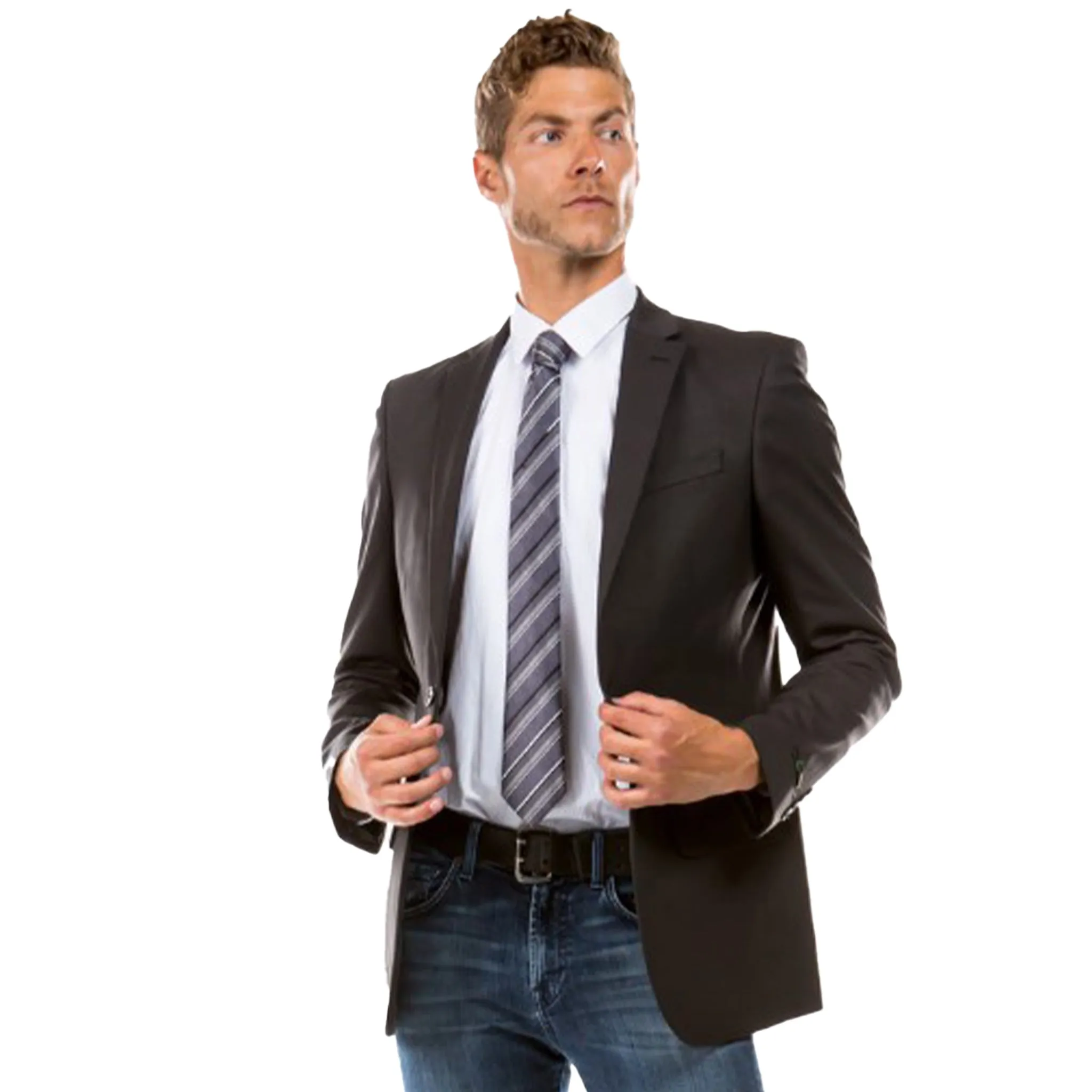 Men's Charcoal Modern Fit Suit Jacket