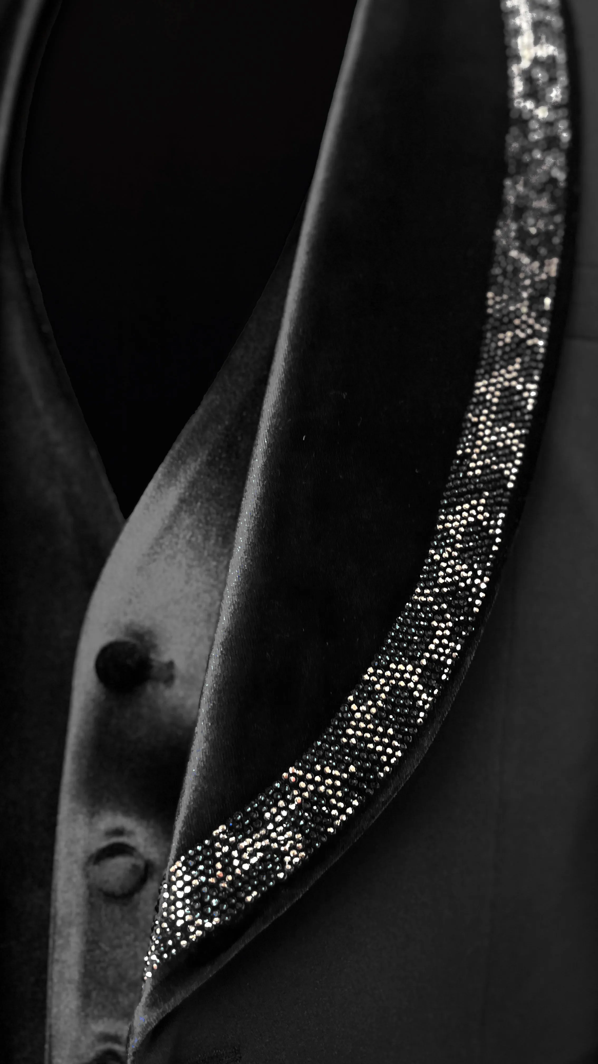 Men's Luxurious Velvet Tuxedo with Crystal Embellishments by Vercini