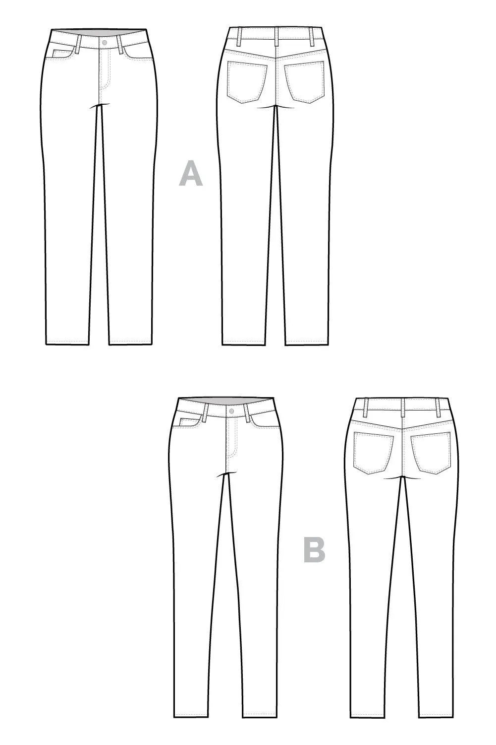 Mid-Rise Ginger Jeans Pattern