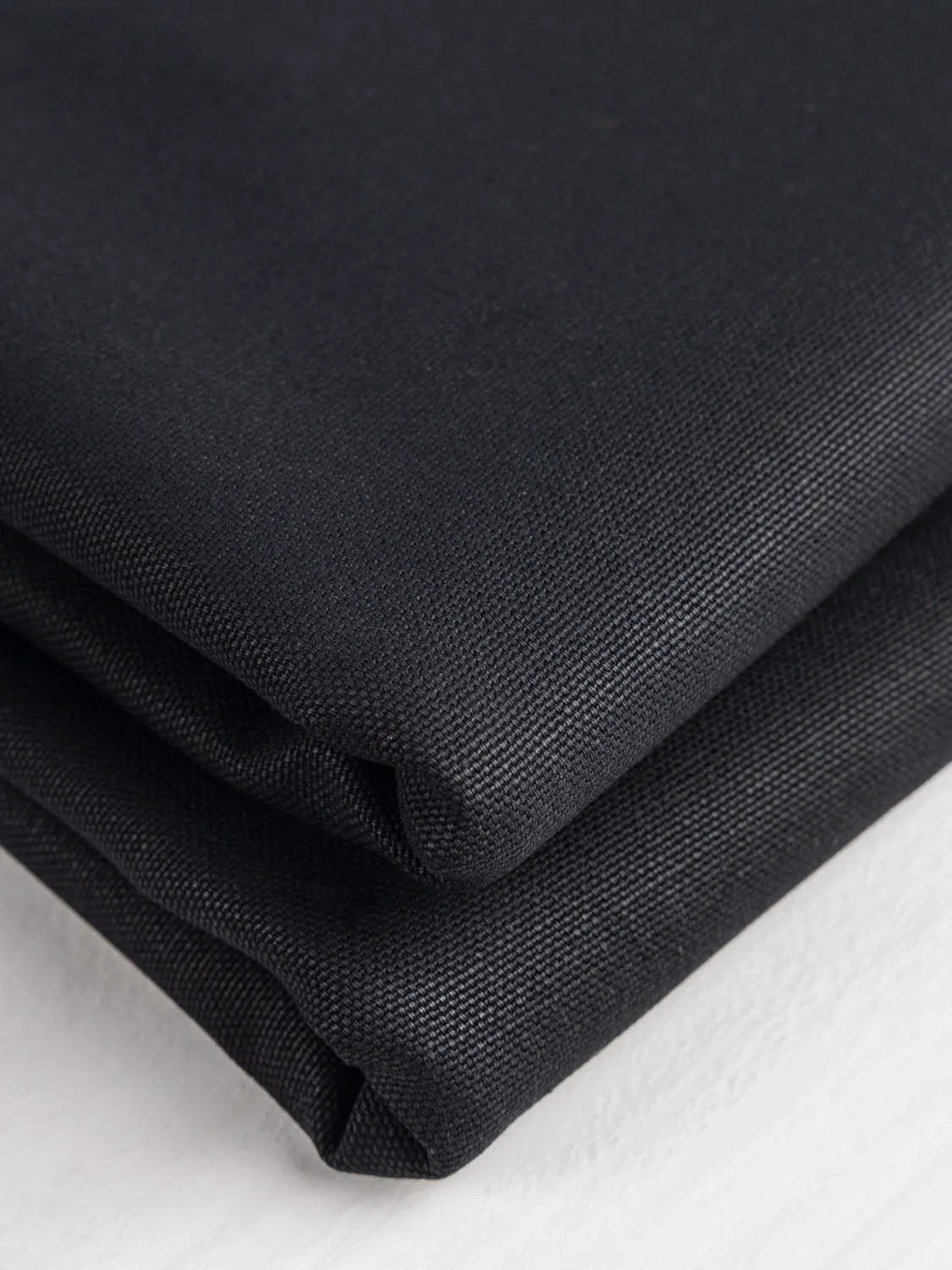 Midweight Organic Cotton Canvas - Black