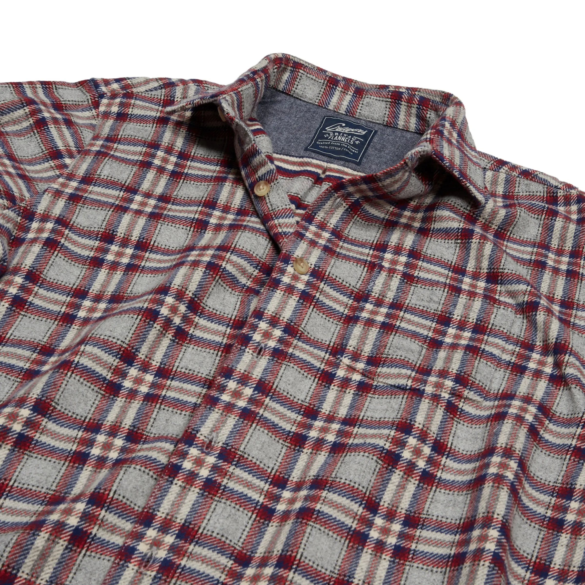 Milbank Heritage Flannel (Special Edition) - Gray Red Plaid (Final Sale)