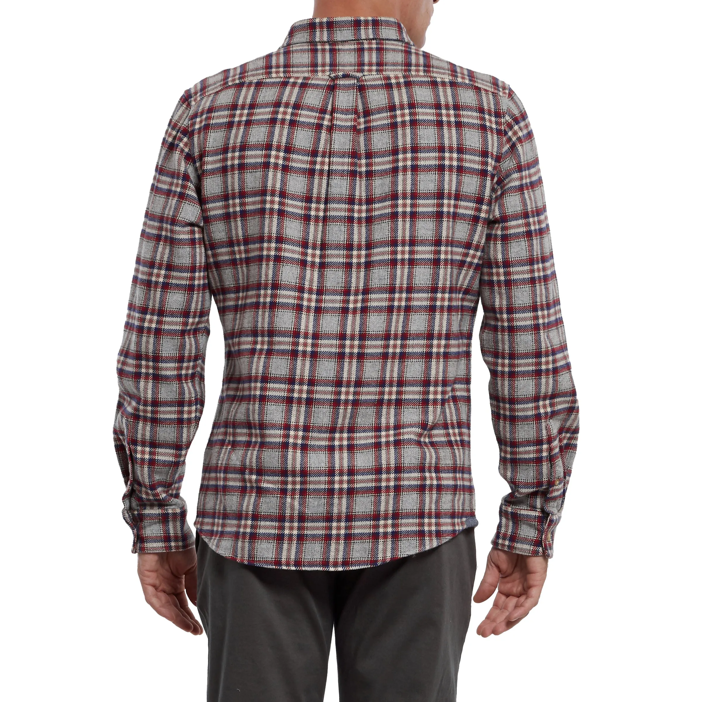 Milbank Heritage Flannel (Special Edition) - Gray Red Plaid (Final Sale)