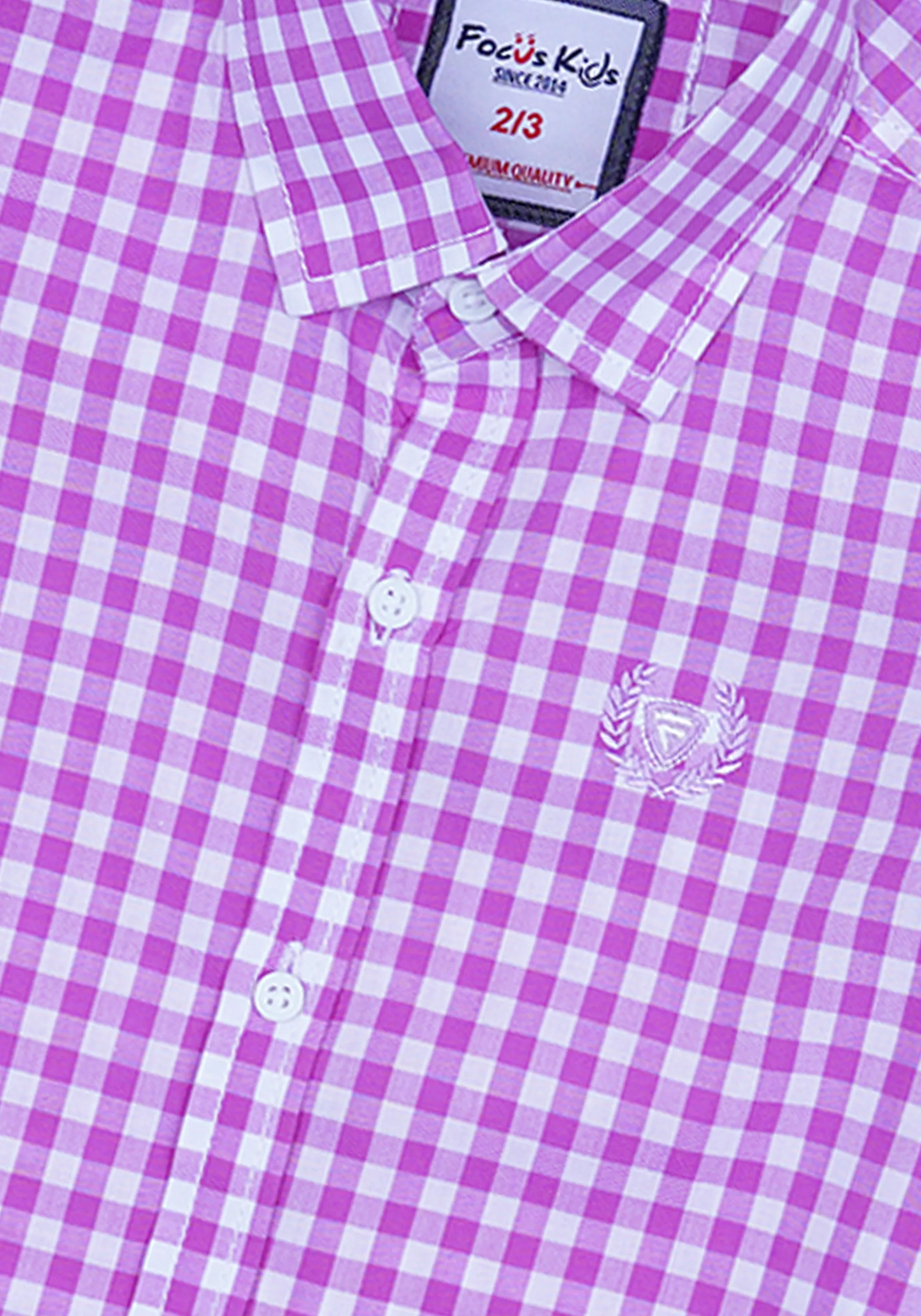 Mini Boy Lilac Checkered Shirt