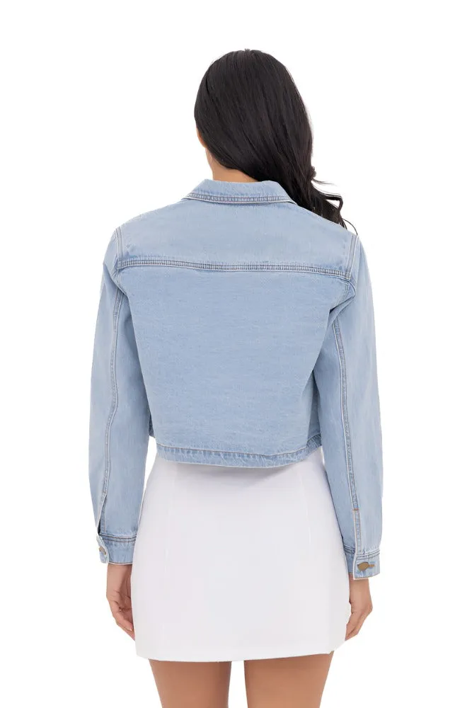 Mono B Crop Denim Jacket KJ11340