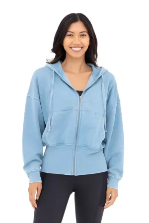 Mono B Fleece Hoodie Jacket KJ11571 Blue Jay