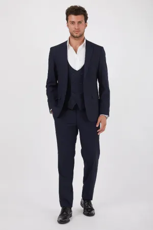 Navy blue Suit 3Pcs V2