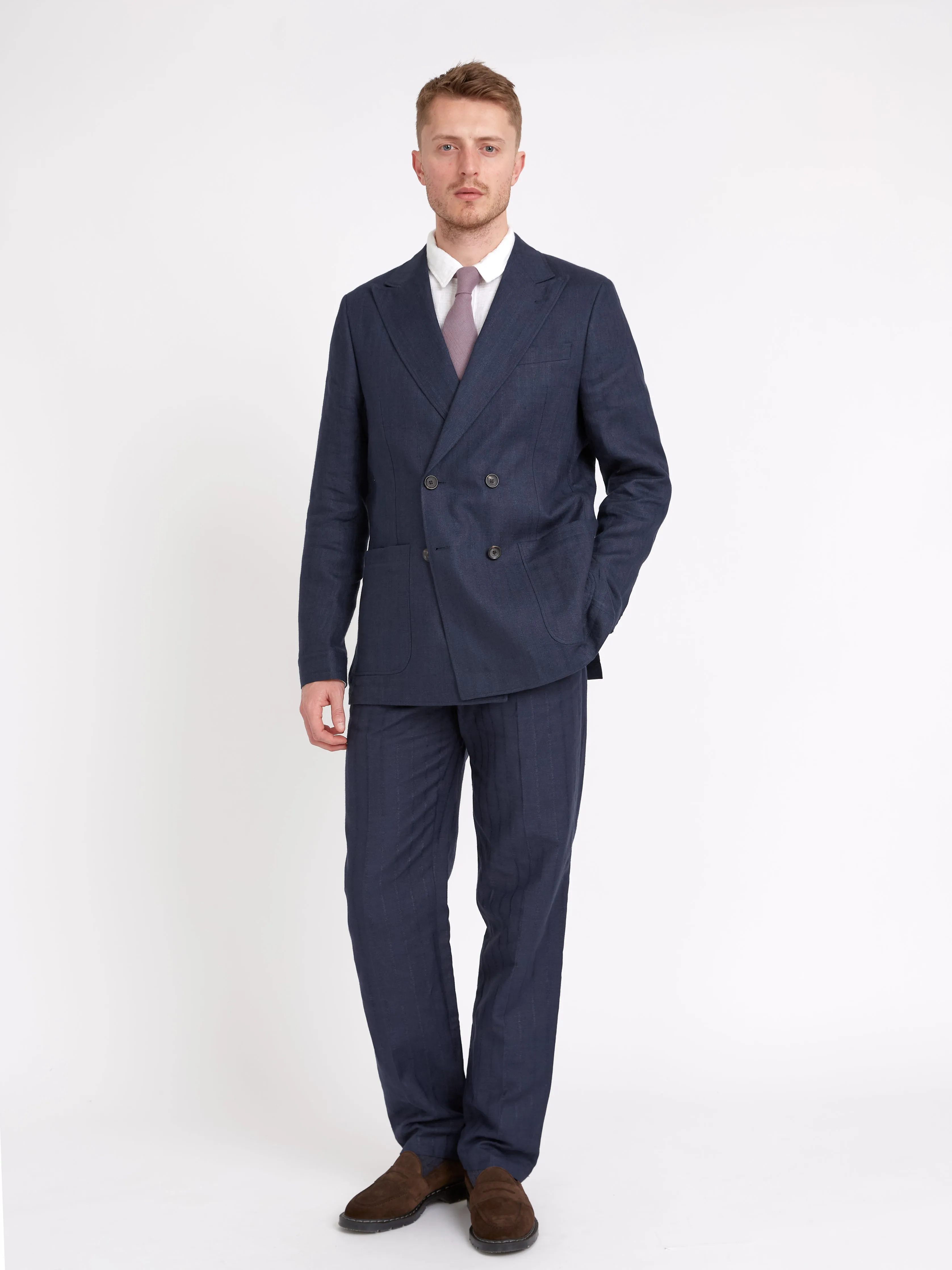 Navy Double-Breasted Dillard Suit - Optimized Title