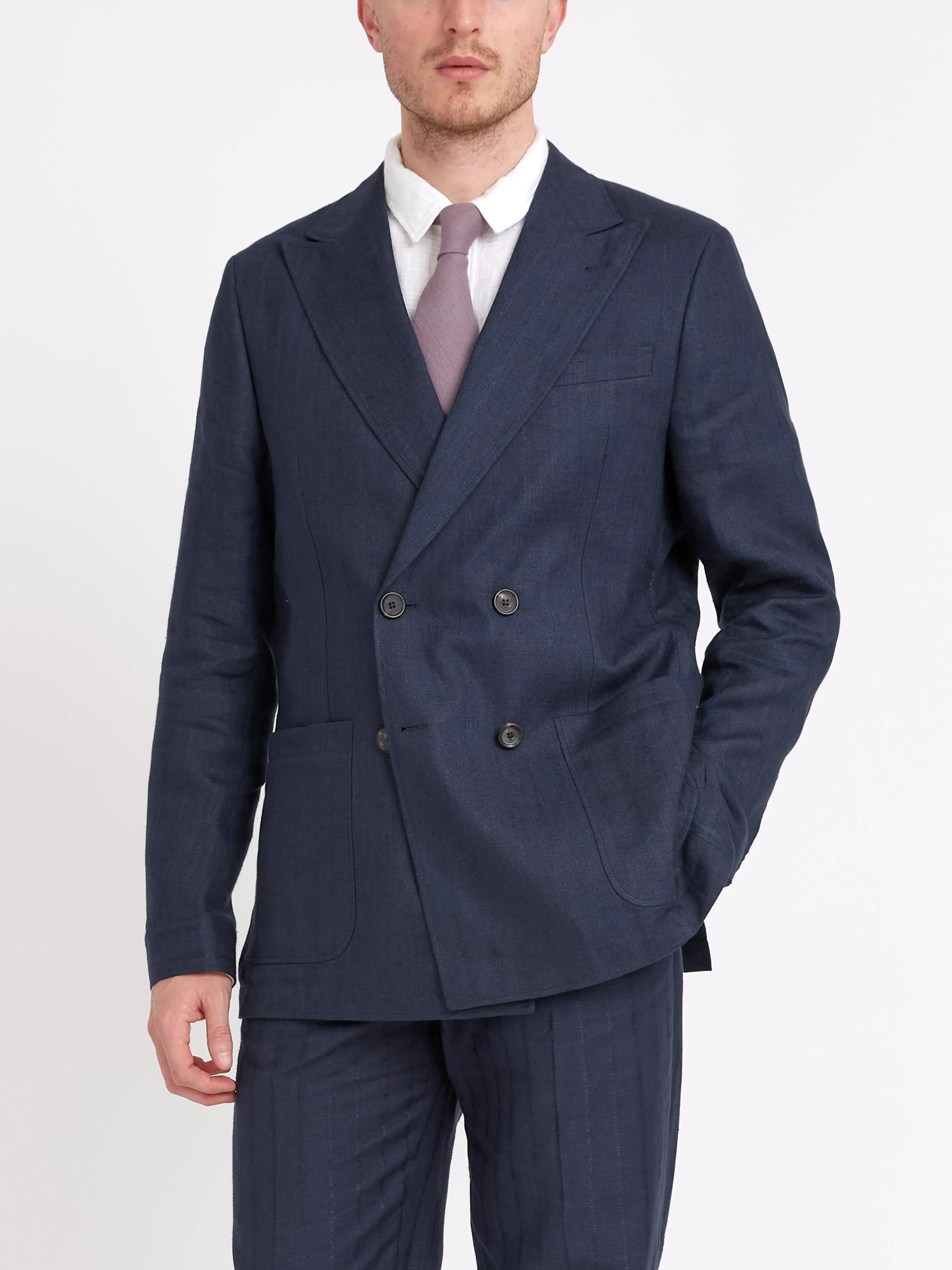 Navy Double-Breasted Dillard Suit - Optimized Title