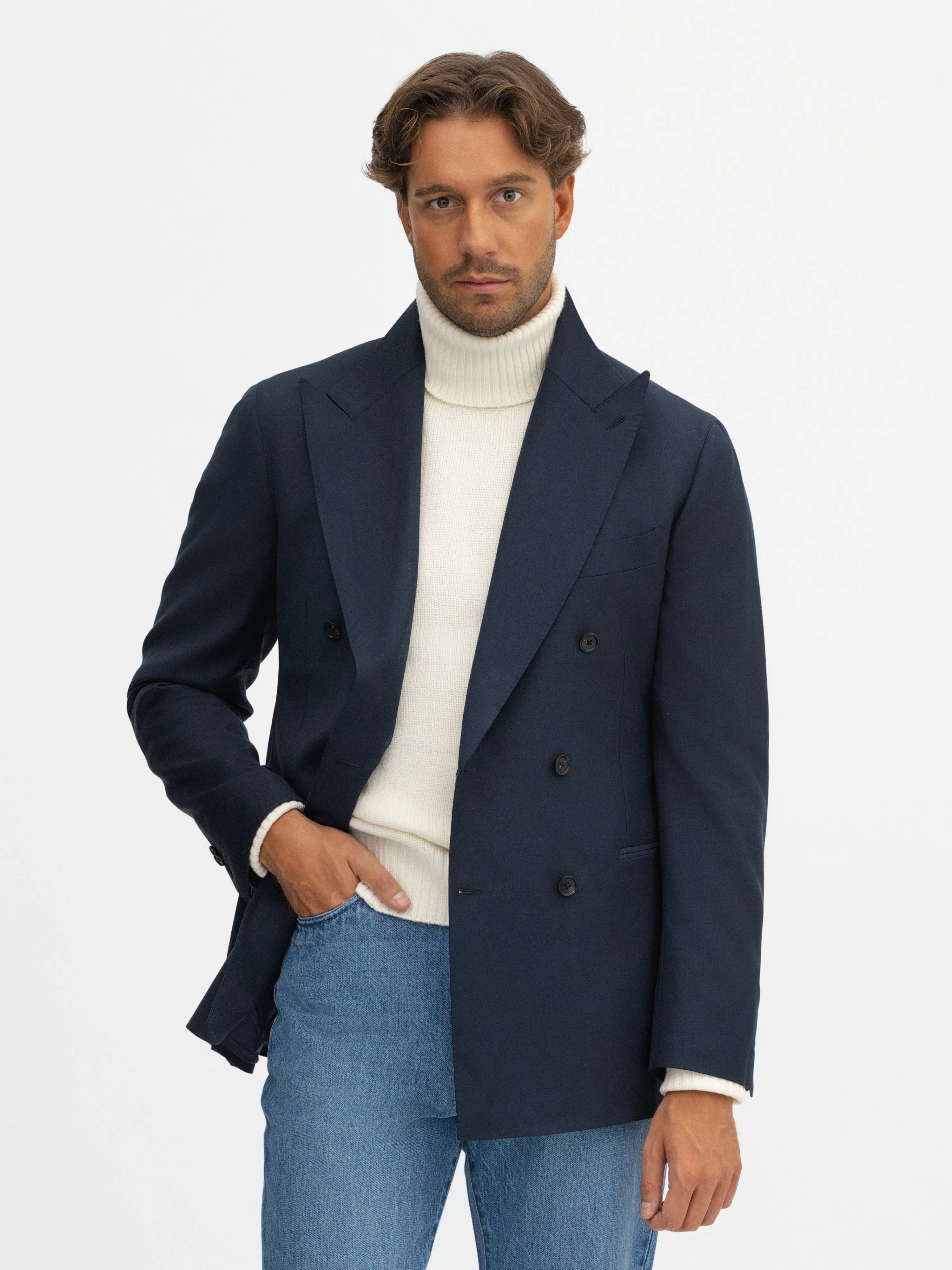 Navy S130 Wool Jacket (DB)