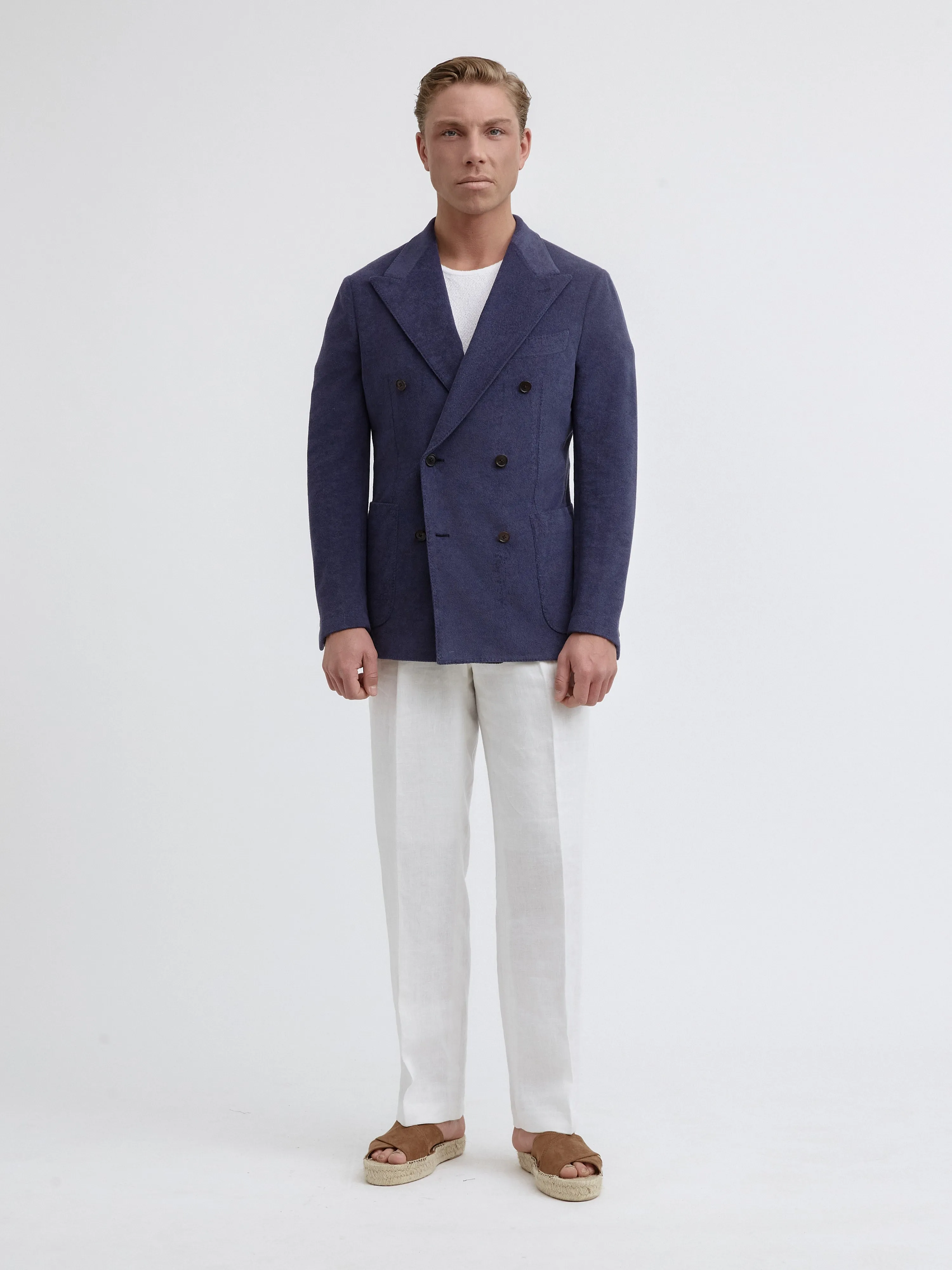 Navy Terry Towelling Jacket