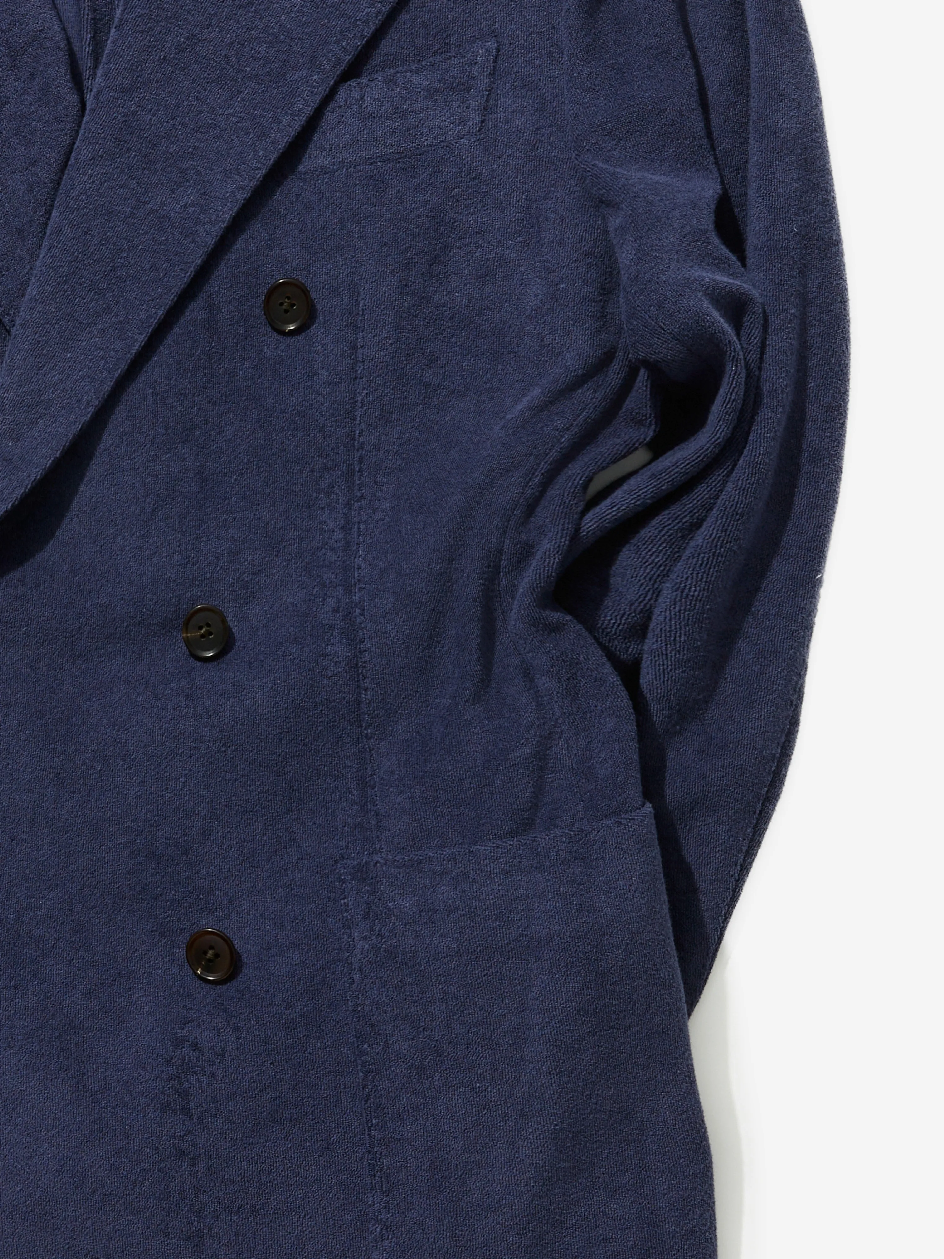 Navy Terry Towelling Jacket