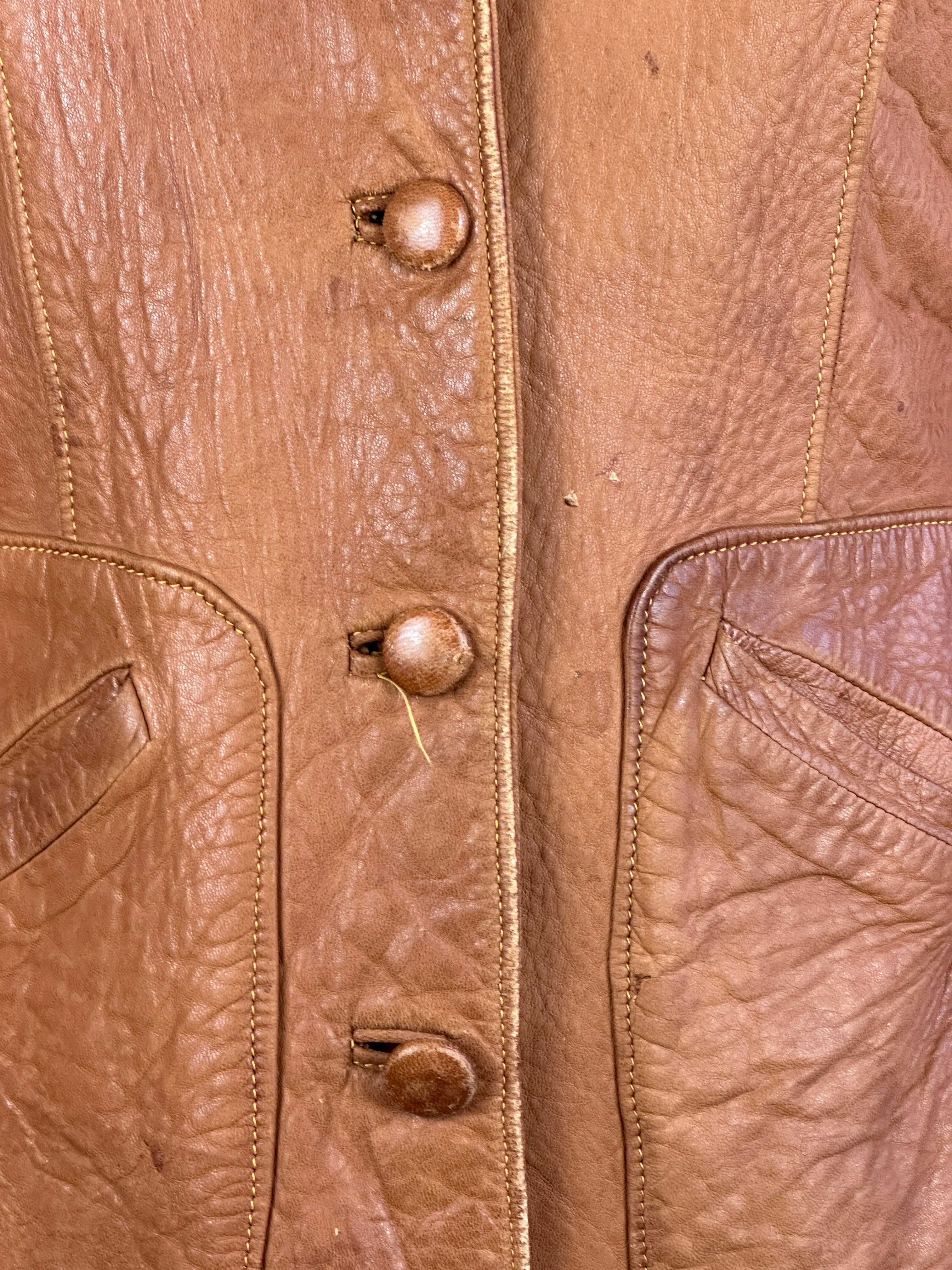 NORTH BEACH LEATHER  70s Hazelnut Jacket • X Small - Small