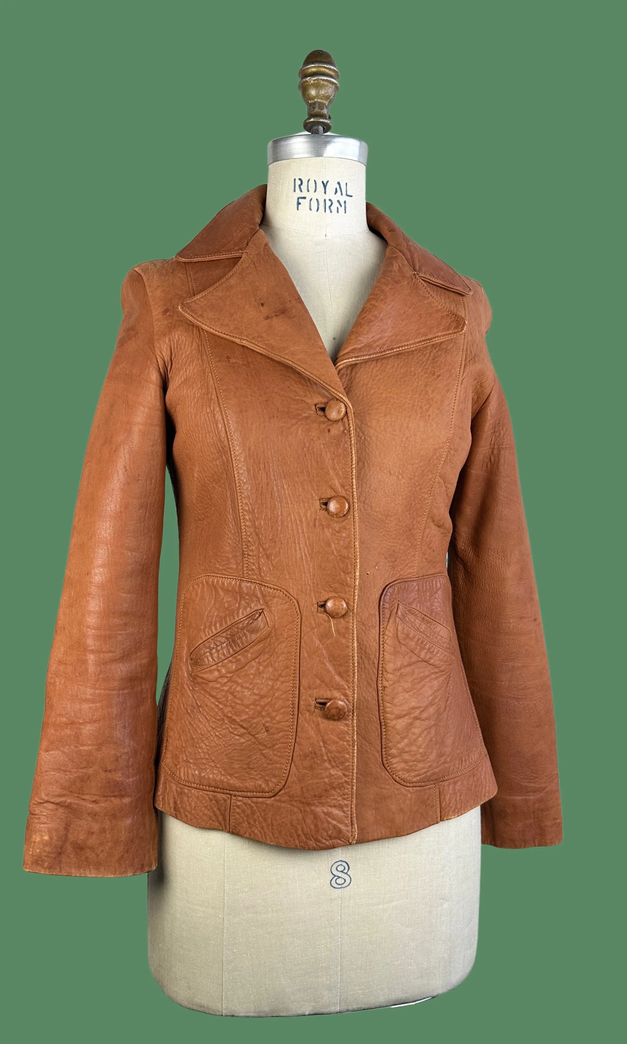 NORTH BEACH LEATHER  70s Hazelnut Jacket • X Small - Small