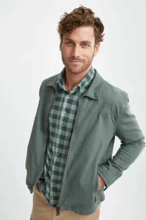 Olive Antique Wash Stretch Jacket