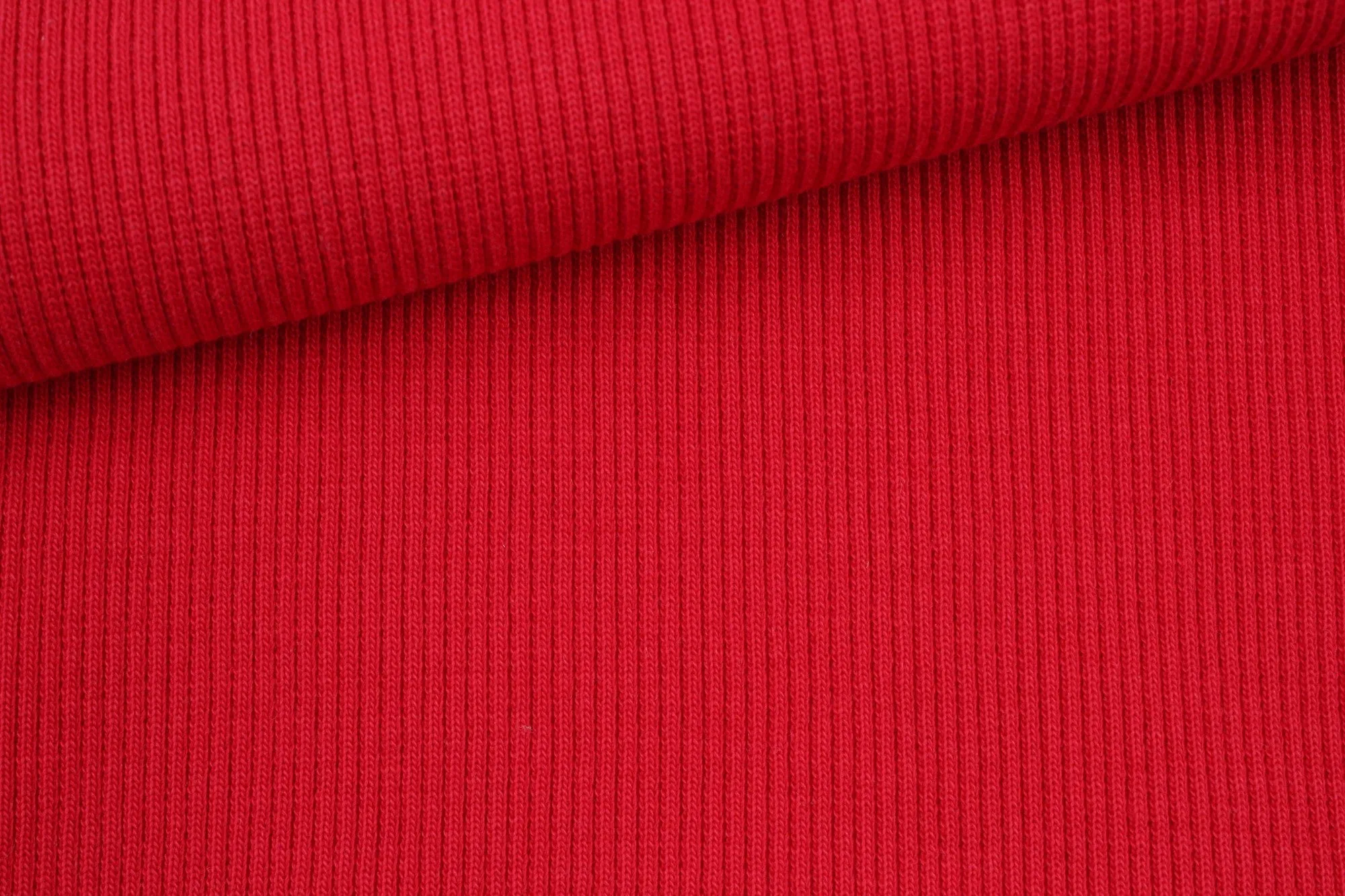 Organic Cotton Stretch Rib 2x2 - Red