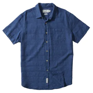 Outback Linen Cotton Dobby Shirt - Ensign Blue