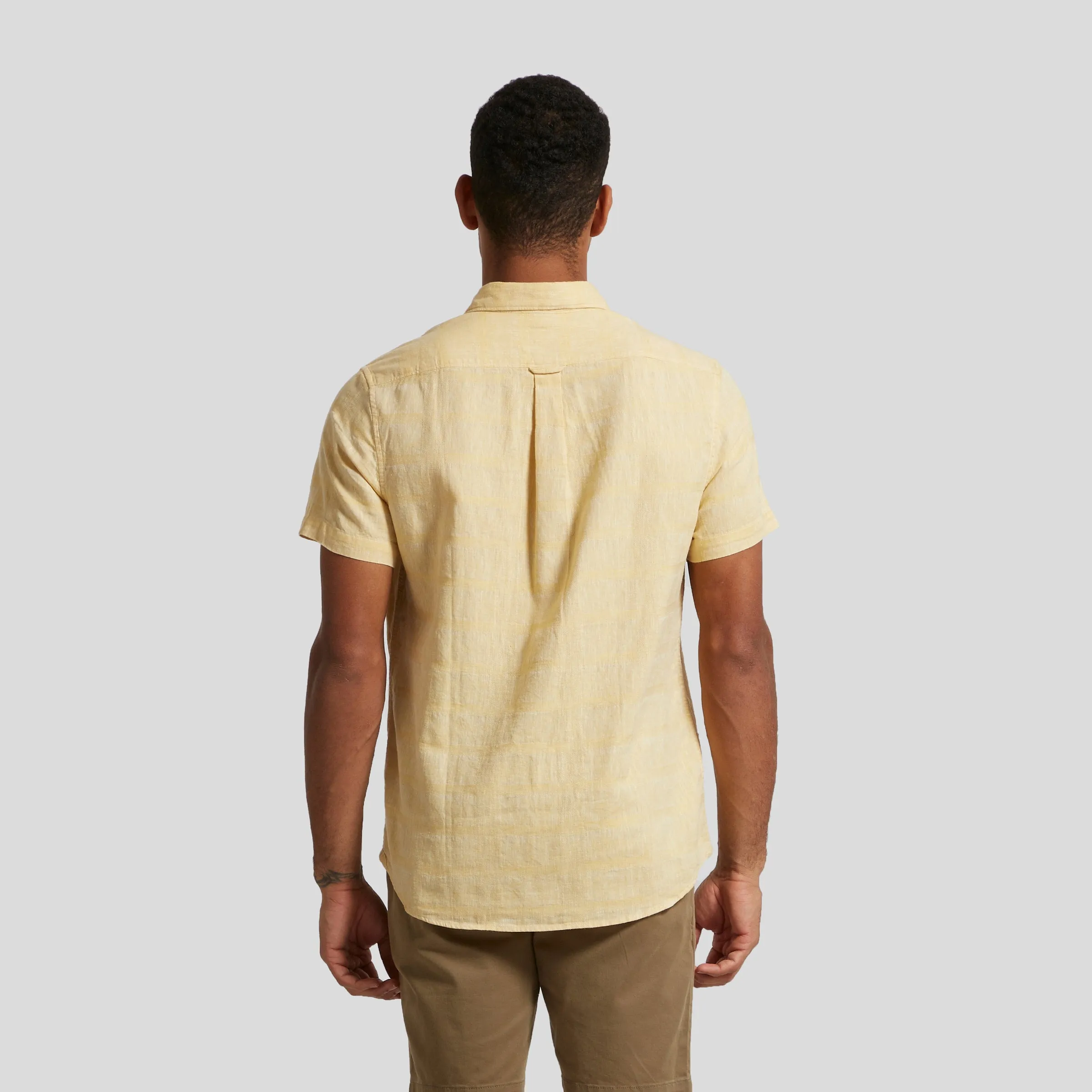 Outback Linen Cotton Dobby Shirt - New Wheat