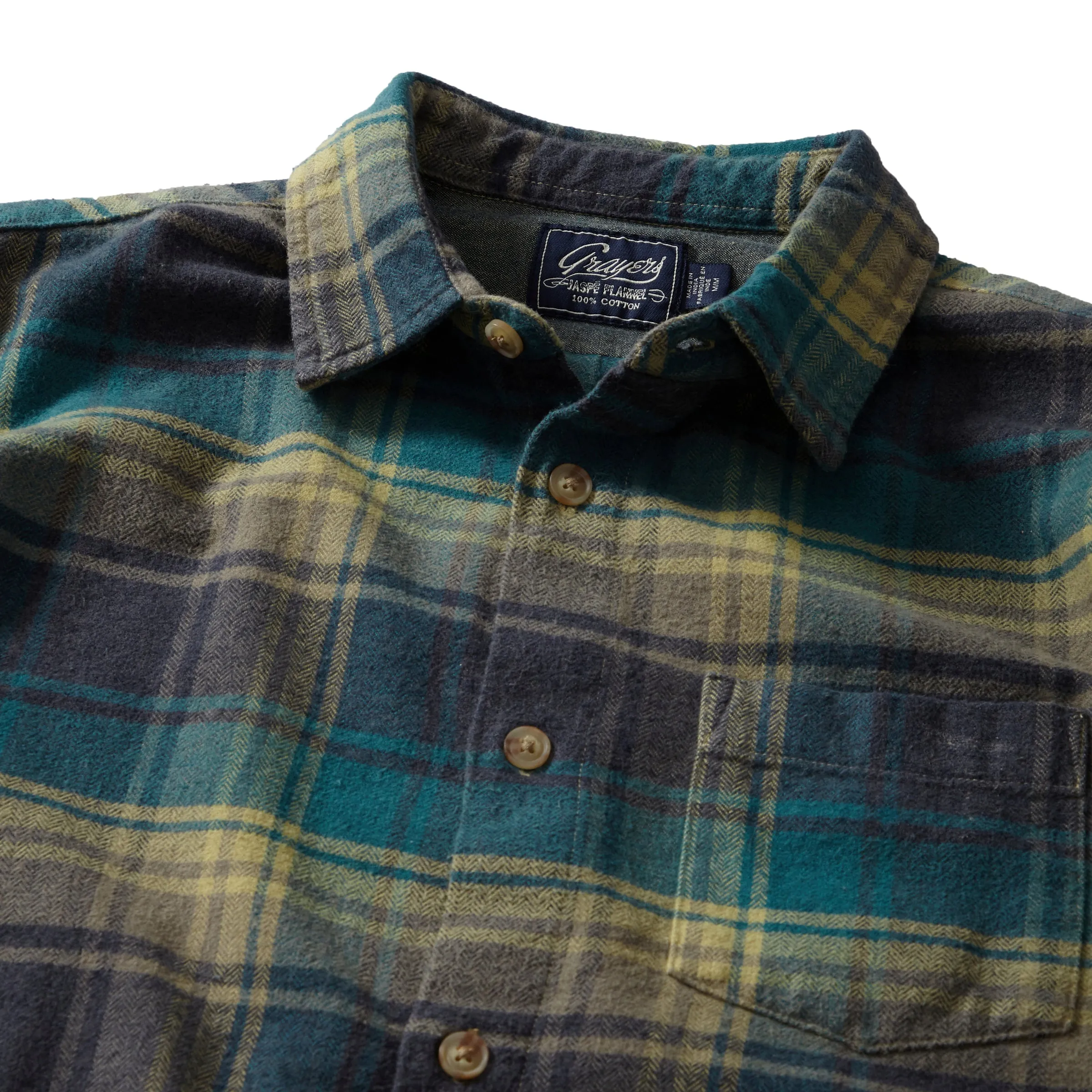 Palisades 3 Ply Jaspe Flannel - Pineapple Slice Plaid