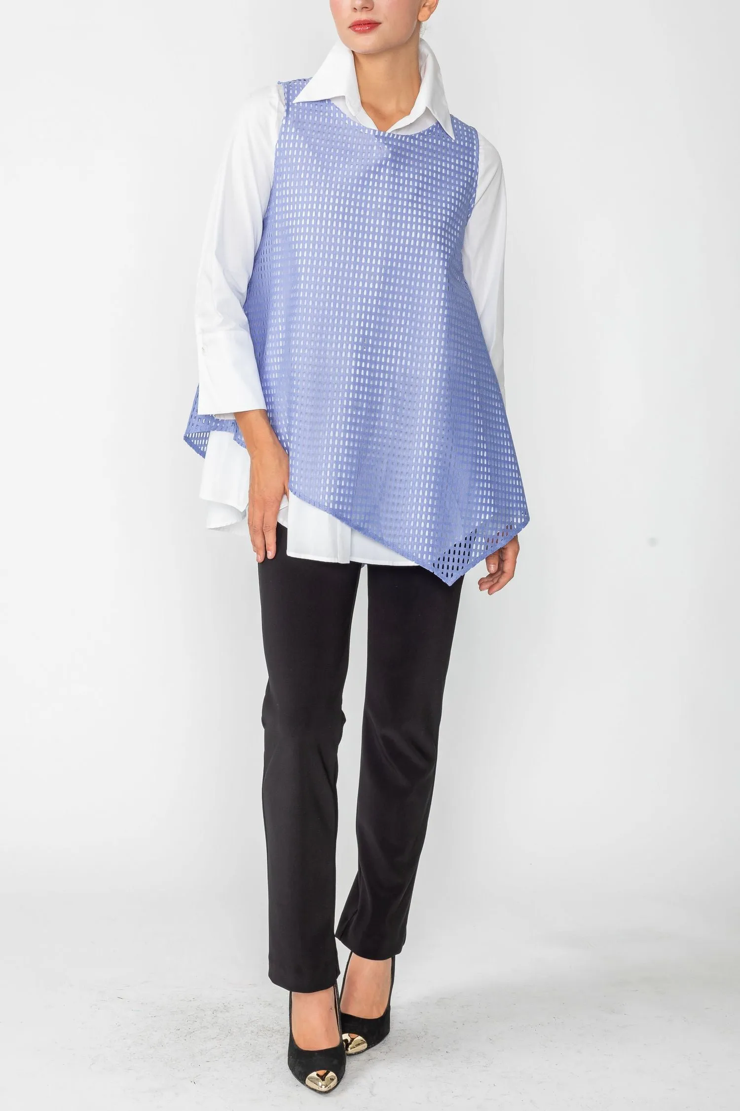 Periwinkle Sleeveless Asymmetrical Top