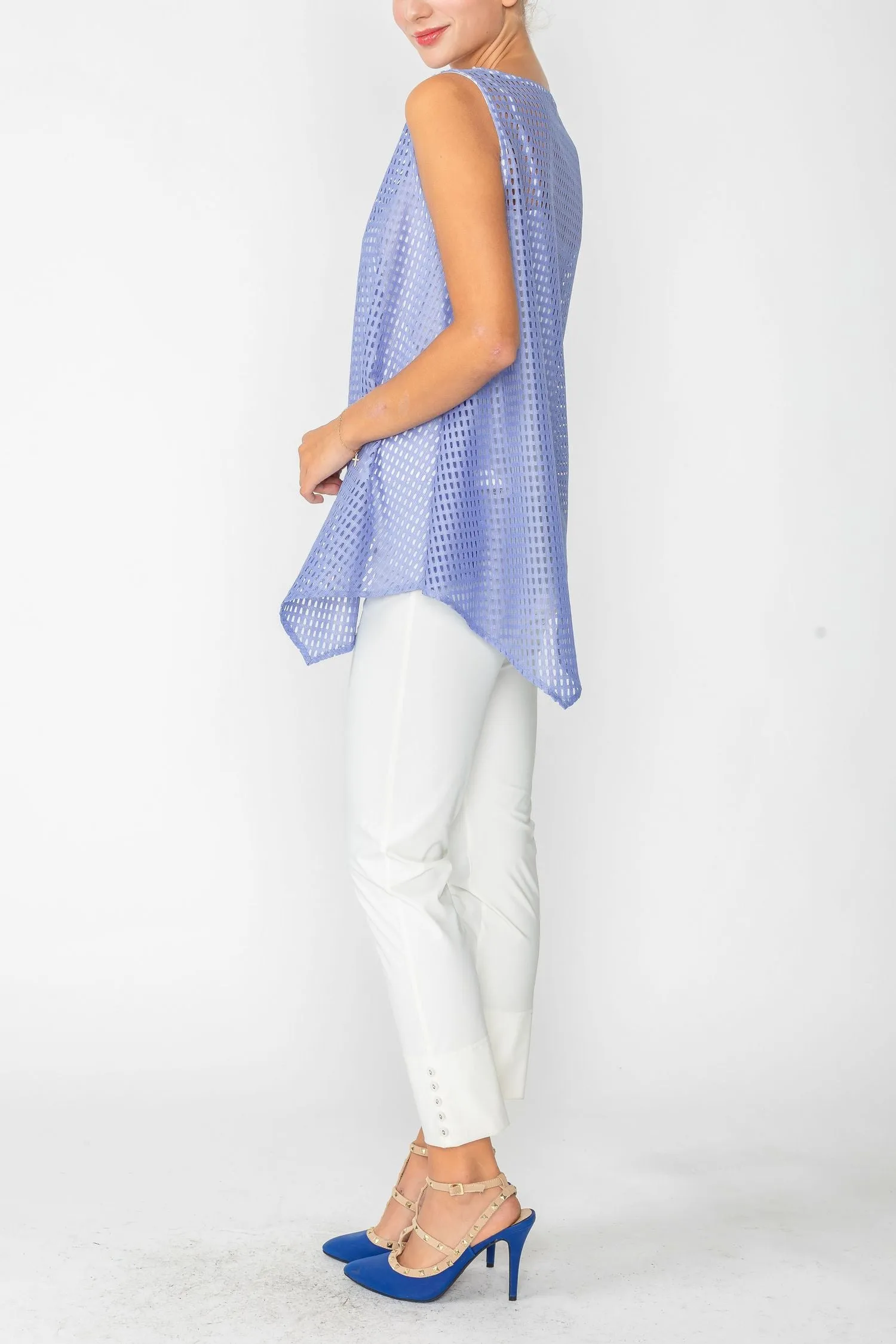 Periwinkle Sleeveless Asymmetrical Top