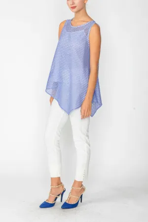 Periwinkle Sleeveless Asymmetrical Top