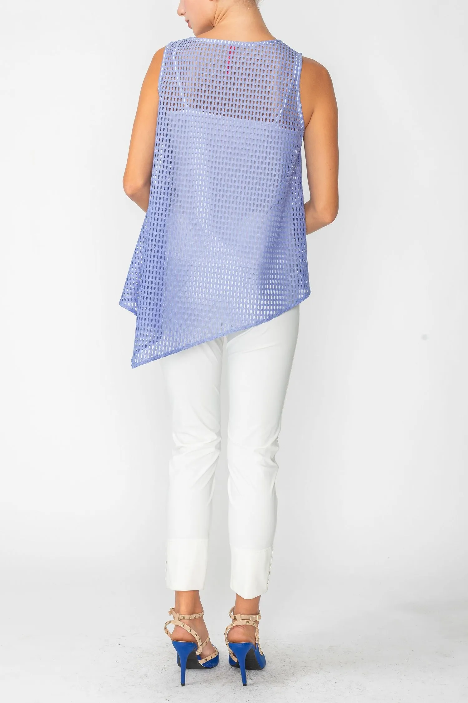 Periwinkle Sleeveless Asymmetrical Top