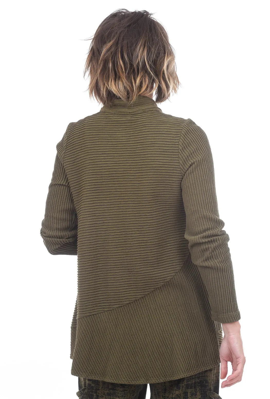 Pintuck Jacket, Olive