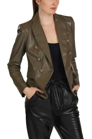 Pleather Blazer