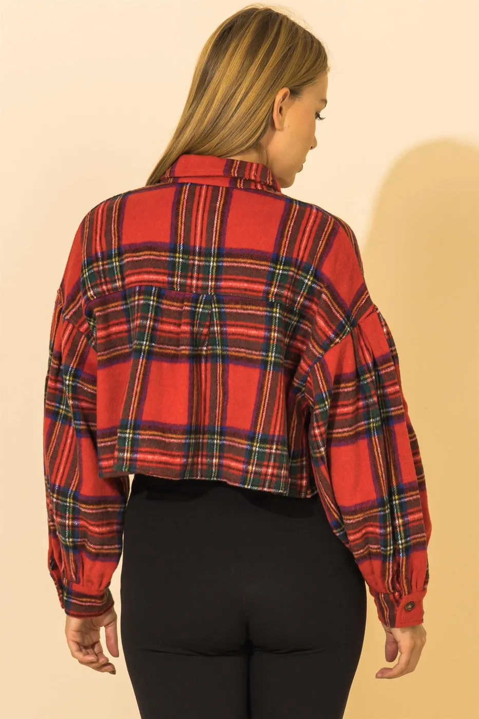 Red Plaid Crop Top